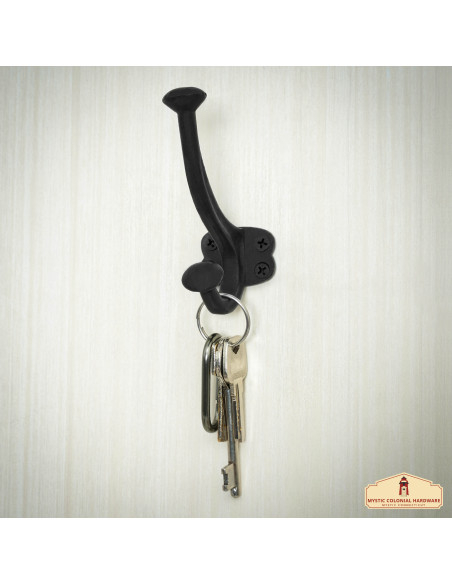 Set di 2 ganci da parete in ghisa,...