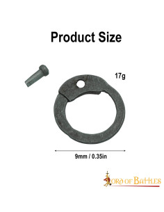 Anelli di maglia piatta con rivetti, finitura annerita (9... 2