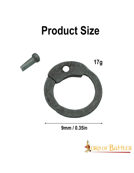 Anelli di maglia piatta con rivetti,...