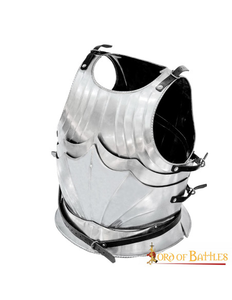 Corazza gotica medievale in acciaio,...