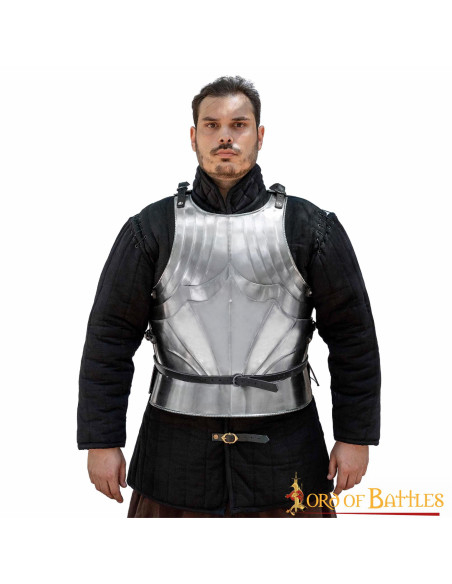 Corazza gotica medievale in acciaio,...