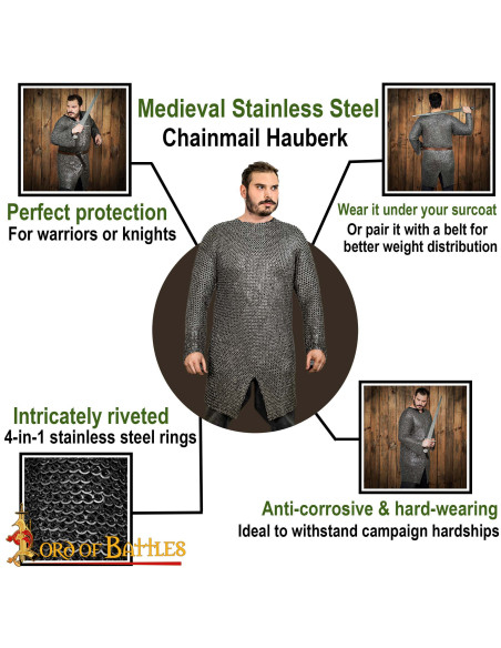 Cotta di maglia in acciaio...