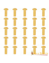 Confezione da 25 rivetti in ottone testa a fungo (8 mm.)