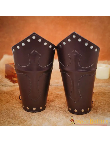 Bracciali medievali in cuoio simbolo...