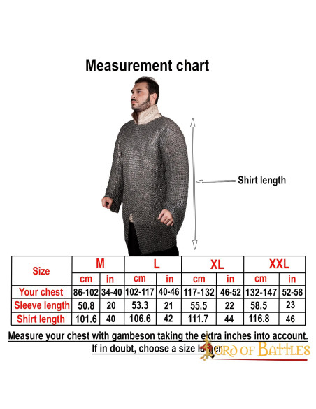 Anelli piatti rivettati in cotta di...