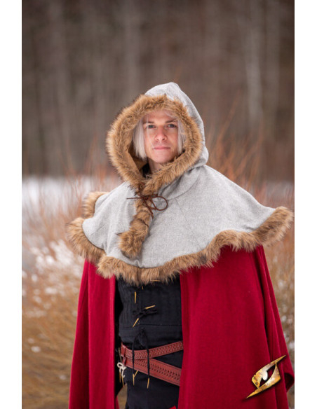 Cappuccio medievale Fimbul in lana -...