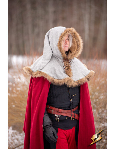 Cappuccio medievale Fimbul in lana -...