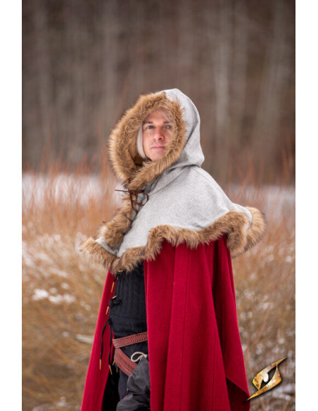 Cappuccio medievale Fimbul in lana -...