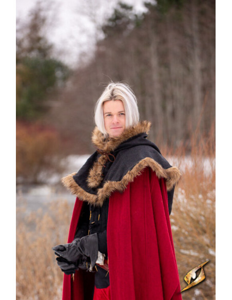 Cappuccio medievale Fimbul in lana -...