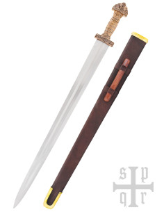 Spada d'epoca Vendel di Gotland con impugnatura in bronzo, VIII secolo