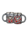 Tazza con teschio di ariete gotico demoniaco medievale (11 cm.)
