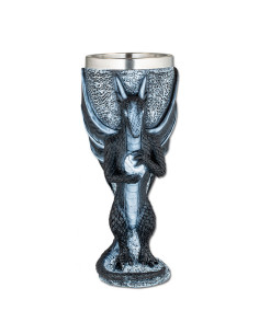 Coppa drago medievale bianco-nero (18,5 cm.)