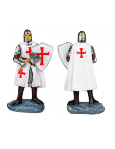 Miniatura di cavaliere templare con scudo e ascia (12 cm.)