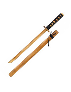 Katana in legno, colore naturale, per bambini (72 cm.)