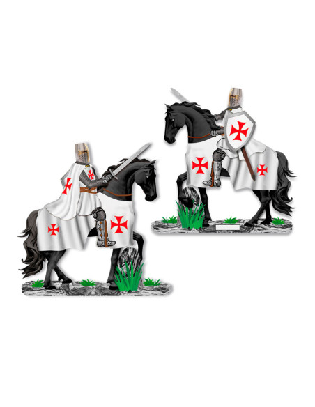 Cavaliere Templare a cavallo con...