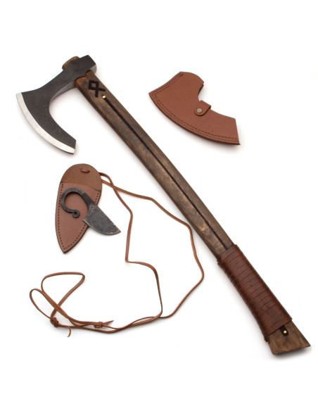 Set di asce barbute vichinghe Othala