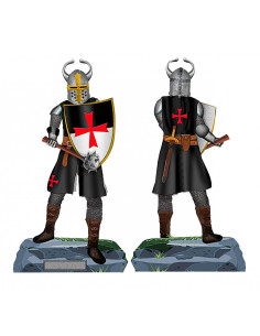 Cavaliere ospedaliero in miniatura con scudo e mazza (12...