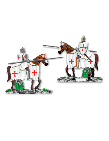 Cavaliere Templare a cavallo con...