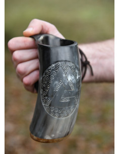 Brocca in corno Viking Valknut num.2 (550-850 ml.) 2