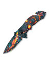 Coltello Abainox Skull on Flames Rescue (21,50 cm.)
