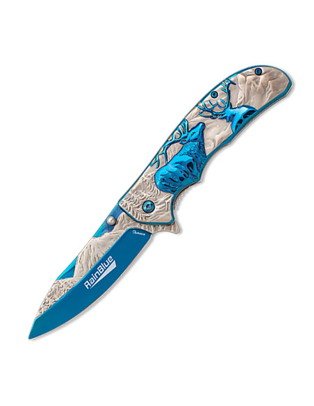 Coltello cervo bicolore RainBlue (21...