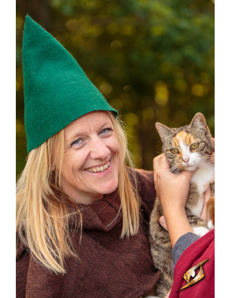 Cappello Fantasy da Gnomo, in lana verde