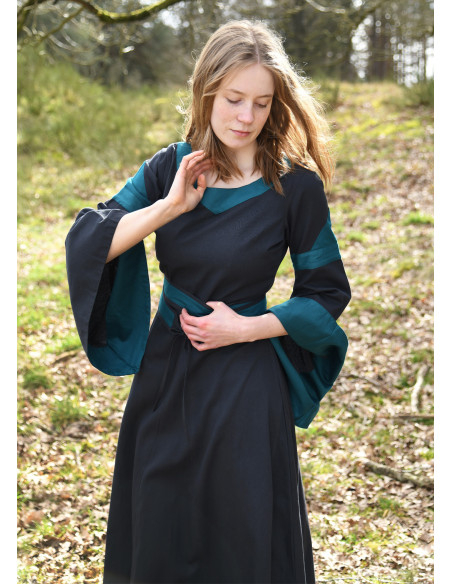 Abito medievale Bliaut Konstanze, blu...