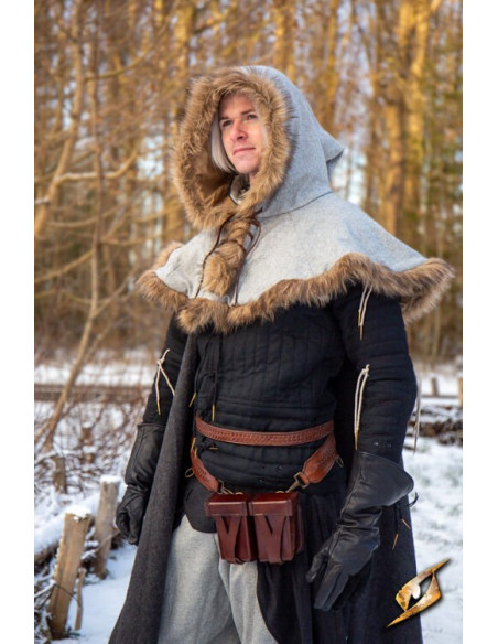 Marsupio medievale in pelle rigida...