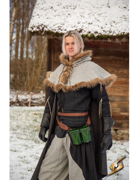 Marsupio medievale in pelle rigida rossa