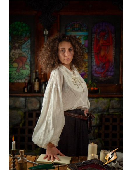 T-shirt da scherma stropicciata, bianca