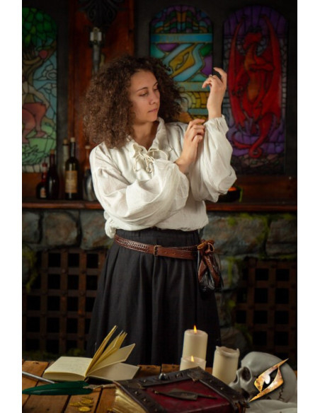 T-shirt da scherma stropicciata, bianca