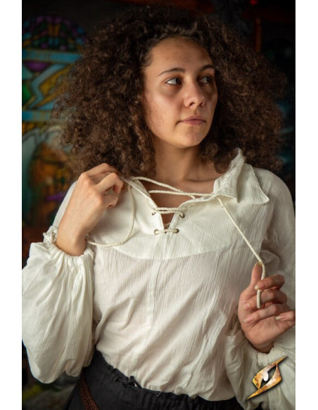 T-shirt da scherma stropicciata, bianca