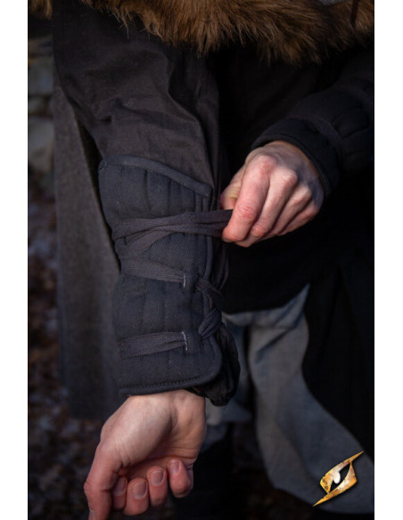 Braccialetti imbottiti medievali, neri