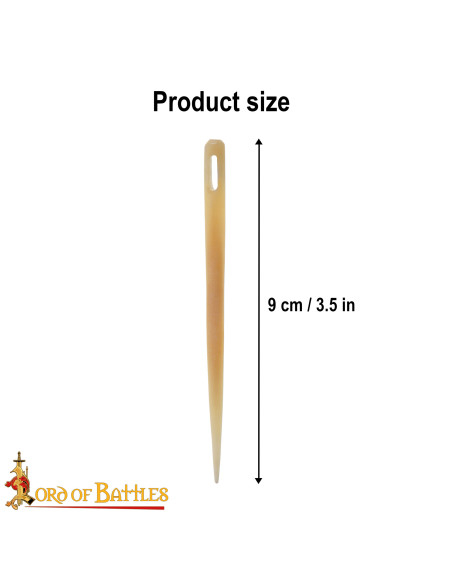 Ago per ricamo medievale in osso (9 cm.)