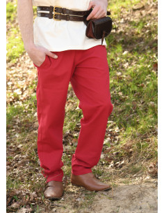 Pantaloni medievali basic modello Hagen, rossi