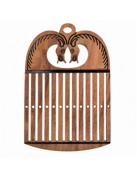 Telaio liccio vichingo con teste di...