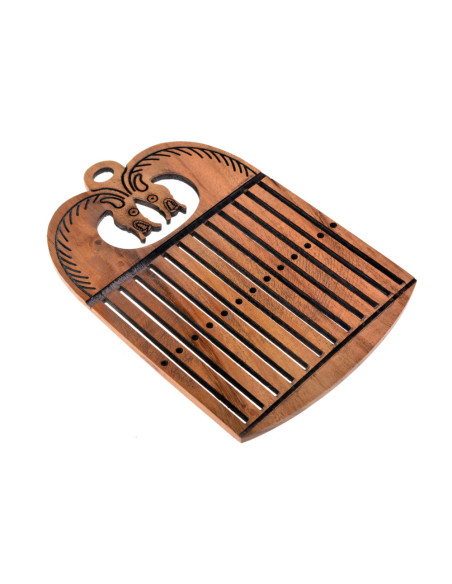 Telaio liccio vichingo con teste di...