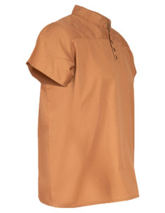Camicia medievale a manica corta modello Bartold, marrone...