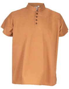 Camicia medievale a manica corta modello Bartold, marrone... 2