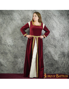 Abito lungo medievale da donna, modello regina