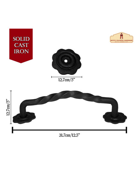 Maniglia per porta medievale in ferro...