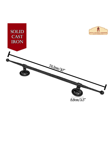 Manico grande in ferro forgiato a...