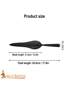 Punta di lancia in ferro forgiato a mano (45,6 cm.) 2