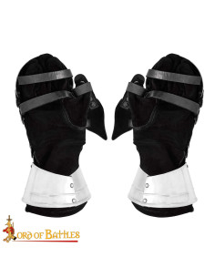 Guanti medievali in acciaio modello Bivalvo (16 g.) 2