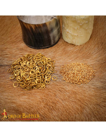 Anelli rotondi in ottone con rivetti...