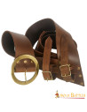 Baldracchino con cintura portaspada in pelle marrone