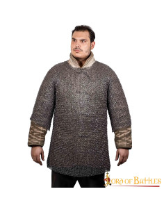 Cotta di maglia in acciaio mezza manica (10 mm.)