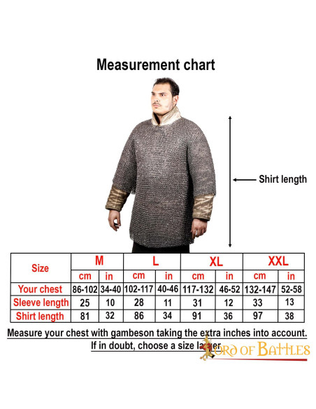 Cotta di maglia in acciaio mezza...