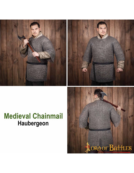 Cotta di maglia in acciaio mezza...