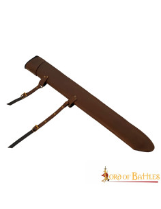 Fodero in cuoio per spade LARP, marrone (87 cm.)